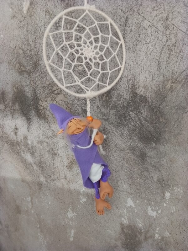Duende Violeta Con Atrapa Sueños